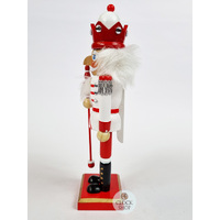 25cm Red & White King Nutcracker image