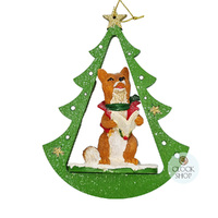 13cm Woodland Animal In Christmas Tree Hanging Decoration- Assorted Designs image