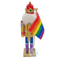 30cm Rainbow Flag Pride Nutcracker image