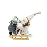 45cm Sitting Santa Claus on Sleigh- Frank image