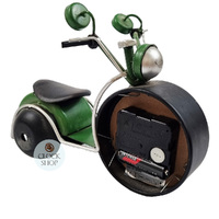 16.5cm Green Scooter Battery Table Clock By COUNTRYFIELD image