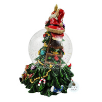 18.5cm Musical Snow Globe With Santa On Christmas Tree (Oh Christmas Tree) image