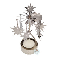 17cm Silver Metal Christmas Pyramid - Assorted Designs  image