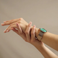 Rose Gold Pankhurst Watch with Turquoise Green Dial By Coluri image