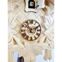 5 Leaf & Deer Natural 1 Day Mechanical Carved Cuckoo Clock 32cm By HÖNES image