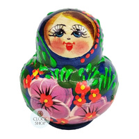 Floral Russian Dolls- Blue & Green Mini 5cm (Set Of 10) image