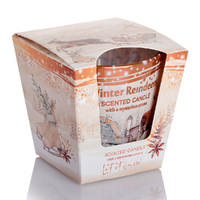 8.5cm Scented Christmas Candle- Winter Reindeers image