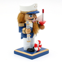 16cm Blue & White Captain Nutcracker image