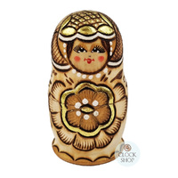 Woodburn Russian Dolls- Gold Floral 10cm (Set Of 5) image
