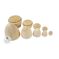Woodburn Egg Russian Dolls- Blank 14cm (Set Of 5) image