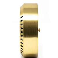 13.3cm Brushed Brass Polar World Time Clock By FISCHER image