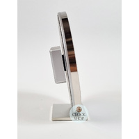 19cm Silver & White Battery Table Clock By HERMLE image