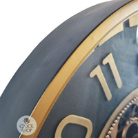 70cm Ceulen Black & Gold Moving Gear Wall Clock By COUNTRYFIELD image