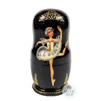Ballerina Russian Dolls- Black 11cm (Set Of 5) image