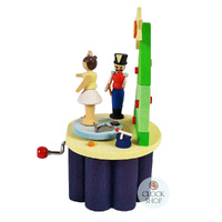 Wooden Hand Crank Christmas Nutcracker Music Box (Dance Of The Sugar Plum Fairy- Tchaikovsky) image