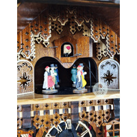 Wood Chopper 8 Day Mechanical Chalet Cuckoo Clock With Dancers 44cm By ENGSTLER (Small Crack) image