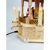38cm Two Tier Electric Nativity Christmas Pyramid By Richard Glässer image