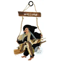 15cm Witch On Welcome Sign- Assorted Designs image