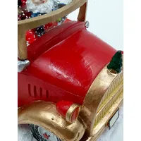 16cm Musical Snow Globe With Santa On Vintage Car (Paint Blemish) image