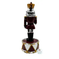 19cm Burgundy & Blue Nutcracker Music Box (Tchaikovsky- The Nutcracker Suite) image