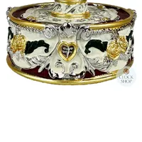 Red Green & Yellow Horse Carousel Music Box (We Wish You A Merry Christmas) image