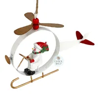 14cm Metal Helicopter Hanging Decoration- Assorted Designs image