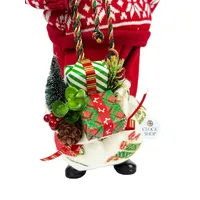38cm Standing Santa Claus In Red & White Jumper image