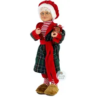 45cm Standing Mrs. Santa Claus In Dressing Gown image