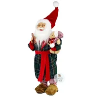 45cm Standing Mr. Santa Claus In Dressing Gown image