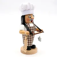19cm Baker With Christmas Cookies German Incense Burner image