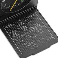 7.8cm Black Analogue Travel Alarm Clock With World Time Zone Map By BRAUN image