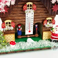 13cm Chalet Weather House With Snowy Christmas Scene By TRENKLE image