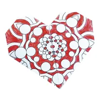 Mandala Colouring Origami- Heart image