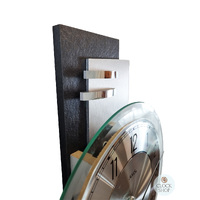 65cm Black & Silver Pendulum Wall Clock With Round Dial By AMS image