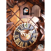 Moving Birds 1 Day Mechanical Carved Cuckoo Clock 32cm By HÖNES image