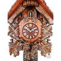 Owls & Leaves 8 Day Mechanical Chalet Cuckoo Clock With Hooting Owl Call 36cm By ROMBA image