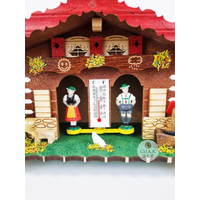 12cm Chalet Weather House With Deer & Water Trough By TRENKLE image