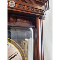 97cm Walnut 8 Day Mechanical Regulator Wall Clock With Piano Finish By AMS image