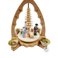 19cm Coloured Nativity Christmas Pyramid By Richard Glässer image
