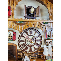 Cow & Tractor Battery Chalet Cuckoo Clock 28cm By TRENKLE image