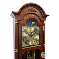 195cm Walnut Grandfather Clock With Westminster Chime & Gold Accents By AMS image
