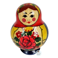 Semenov Russian Dolls Small- Red Scarf & Blue Dress 7cm (Set Of 5) image