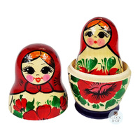Kirov Russian Dolls- Red Scarf & Purple Dress 12cm (Set Of 6) image