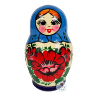 Kirov Russian Dolls- Blue Scarf & Purple Dress 12cm (Set Of 6) image