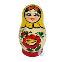 Kirov Russian Dolls- Yellow Scarf & Red Dress 10cm (Set Of 5) image