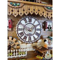 Beer Drinker, Maid & Water Wheel Battery Chalet Cuckoo Clock 29cm By TRENKLE image