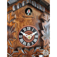 5 Leaf & Bird 1/4 Hour 1 Day Mechanical Carved Cuckoo Clock 25cm By TRENKLE image