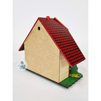 18cm Chalet Weather House With Love Hearts By TRENKLE image