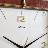 29cm Walnut Square Wall Clock By AMS image