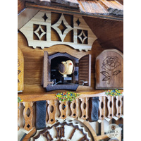 Boy & Tractor Battery Chalet Cuckoo Clock 32cm By TRENKLE image